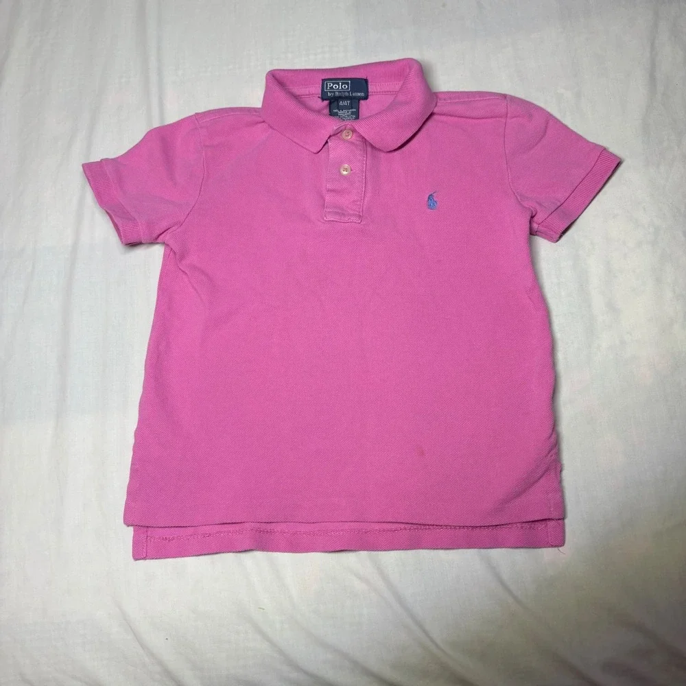 Polo Ralph Lauren Kids Pink Short Sleeve Pique Polo Shirt Size 4 4T Pony Logo